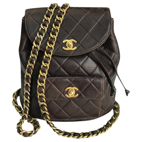 chanel brown backpack|Chanel backpack ioffer.